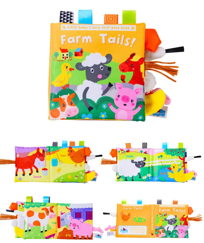 Baby Cloth Book Cartoon Animal Sensory Learning Toy