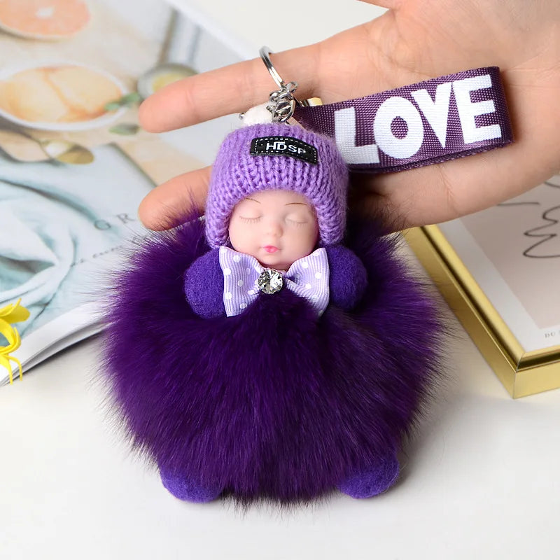 A charming plush accessory for handbags, school bags, wallets, car keys, and everyday gifting.