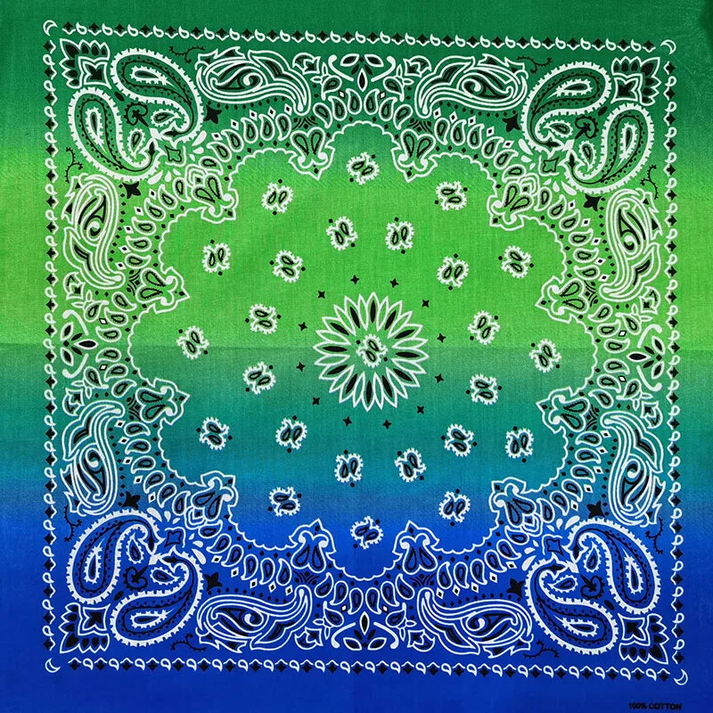 Paisley Bandana 100% Cotton Square Head Scarf 55cm