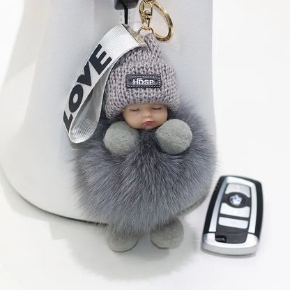 A charming plush accessory for handbags, school bags, wallets, car keys, and everyday gifting.