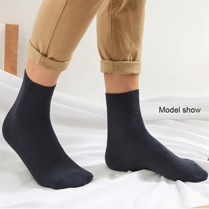 Men's Bamboo Fiber Socks Compression Business Crew Socks