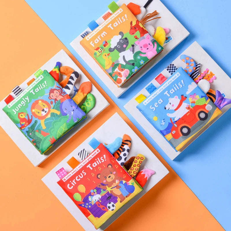 Baby Cloth Book Cartoon Animal Sensory Learning Toy