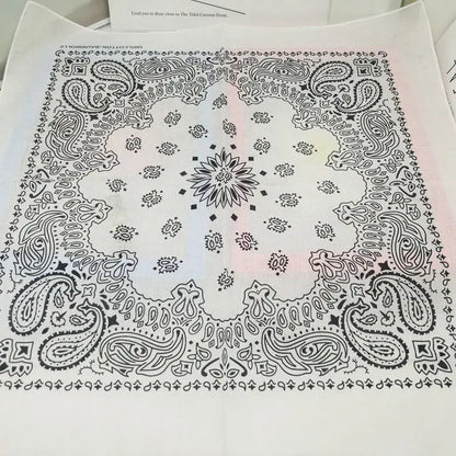 Paisley Bandana 100% Cotton Square Head Scarf 55cm