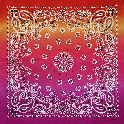 Paisley Bandana 100% Cotton Square Head Scarf 55cm