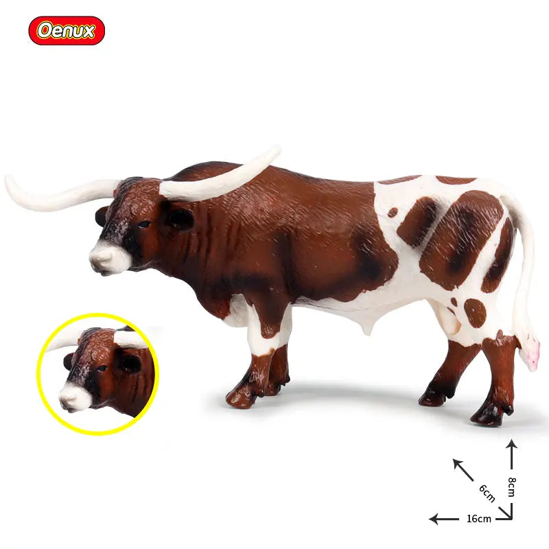Farm Animal Figures Cow Calf Bull Buffalo PVC Model Toy