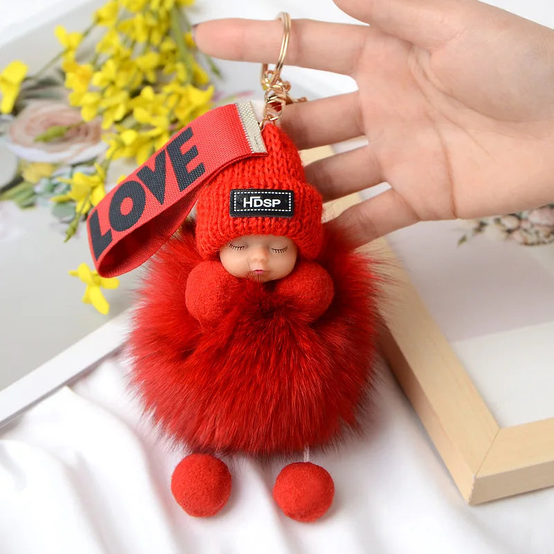 A charming plush accessory for handbags, school bags, wallets, car keys, and everyday gifting.