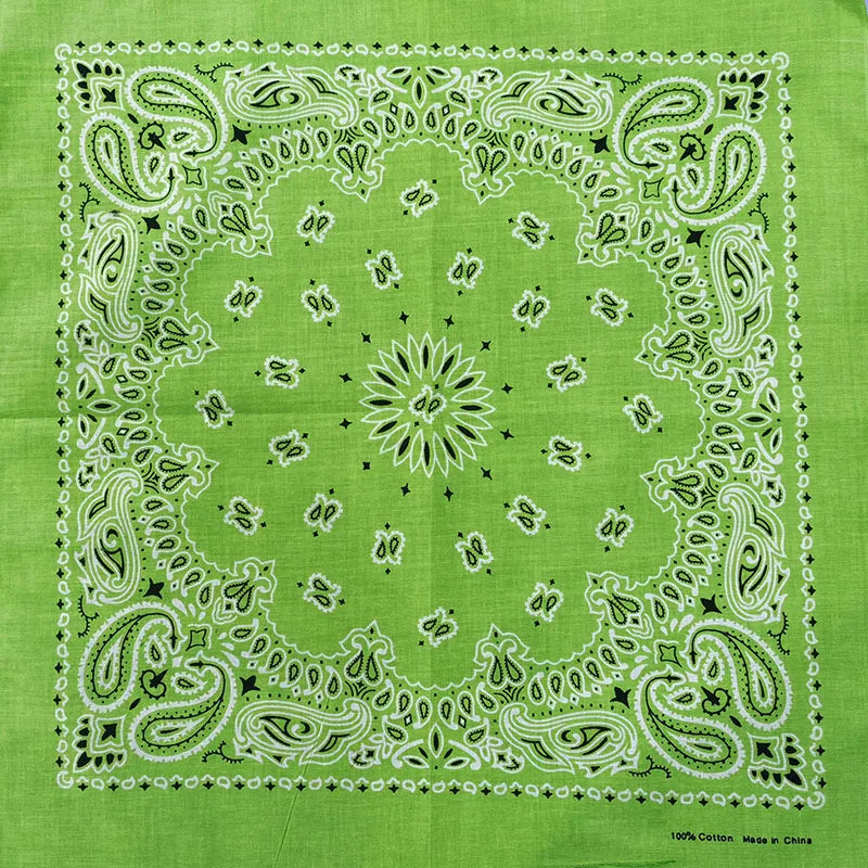 Paisley Bandana 100% Cotton Square Head Scarf 55cm