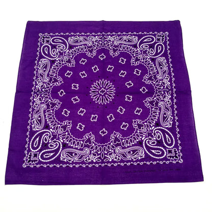 Paisley Bandana 100% Cotton Square Head Scarf 55cm