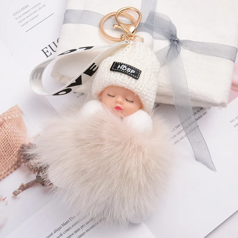 A charming plush accessory for handbags, school bags, wallets, car keys, and everyday gifting.