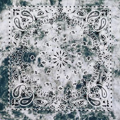 Paisley Bandana 100% Cotton Square Head Scarf 55cm