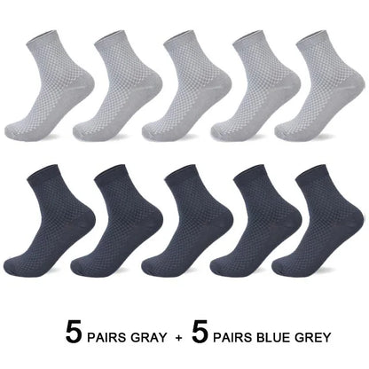 Men's Bamboo Fiber Socks Compression Business Crew Socks