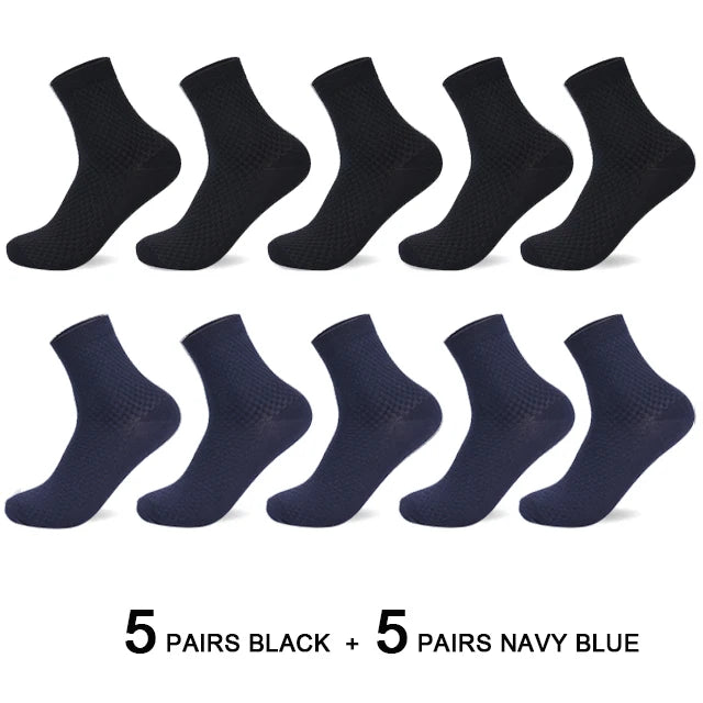 Men's Bamboo Fiber Socks Compression Business Crew Socks