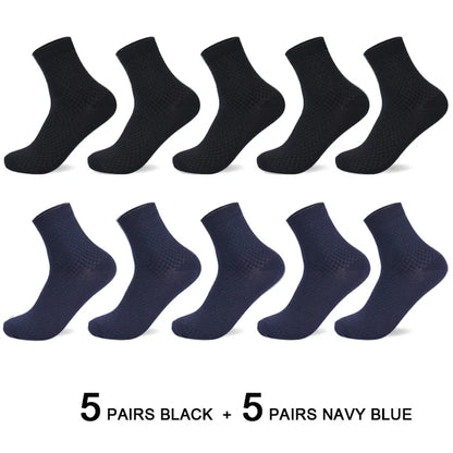 Men's Bamboo Fiber Socks Compression Business Crew Socks
