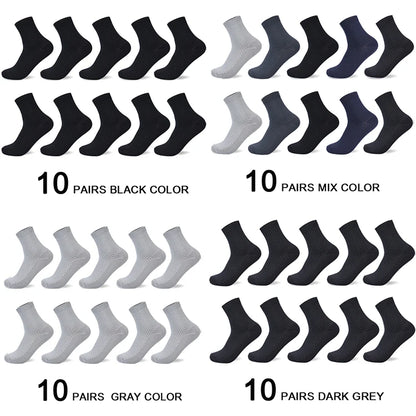 Men's Bamboo Fiber Socks Compression Business Crew Socks