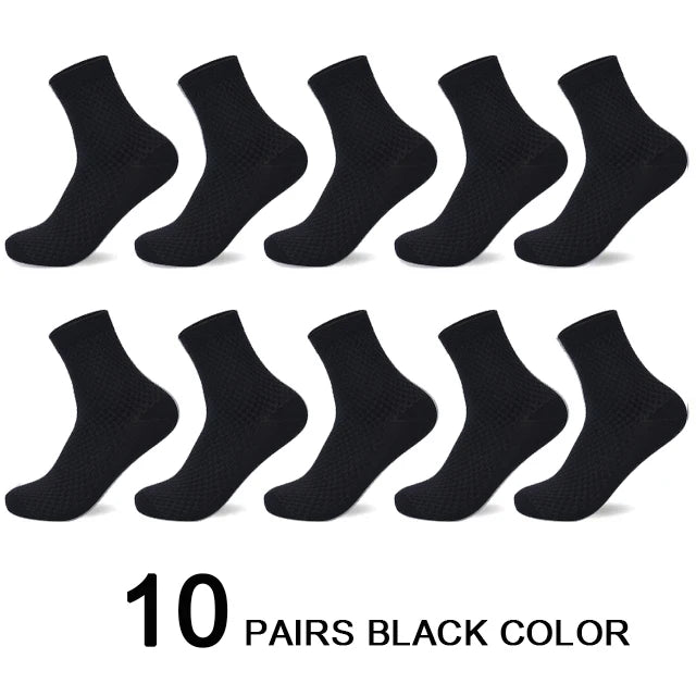Men's Bamboo Fiber Socks Compression Business Crew Socks