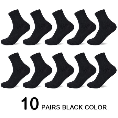 Men's Bamboo Fiber Socks Compression Business Crew Socks