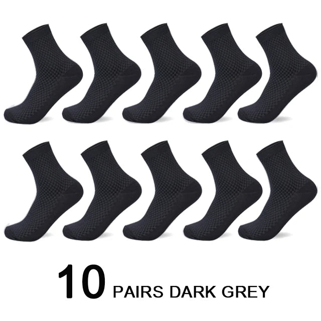 Men's Bamboo Fiber Socks Compression Business Crew Socks