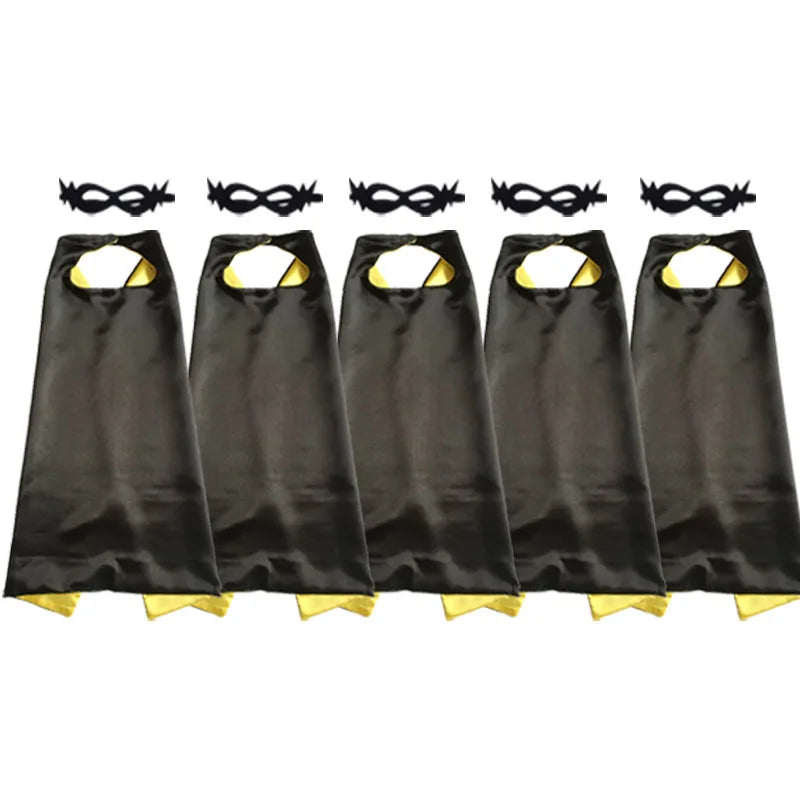 Kids Superhero Cape with Mask Reversible Satin Costume