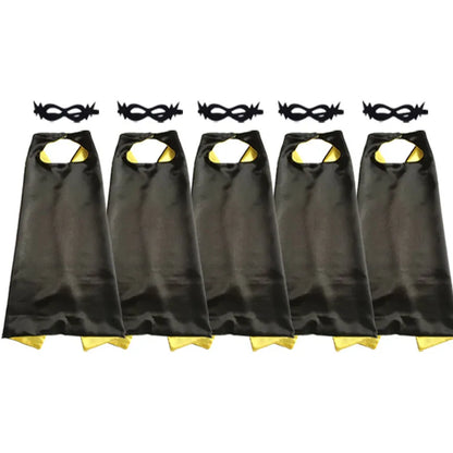 Kids Superhero Cape with Mask Reversible Satin Costume