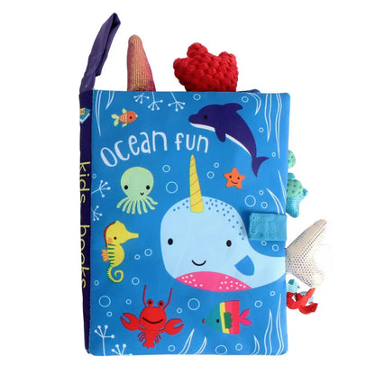 Baby Tail Cloth Book Interactive Sensory Learning Toy