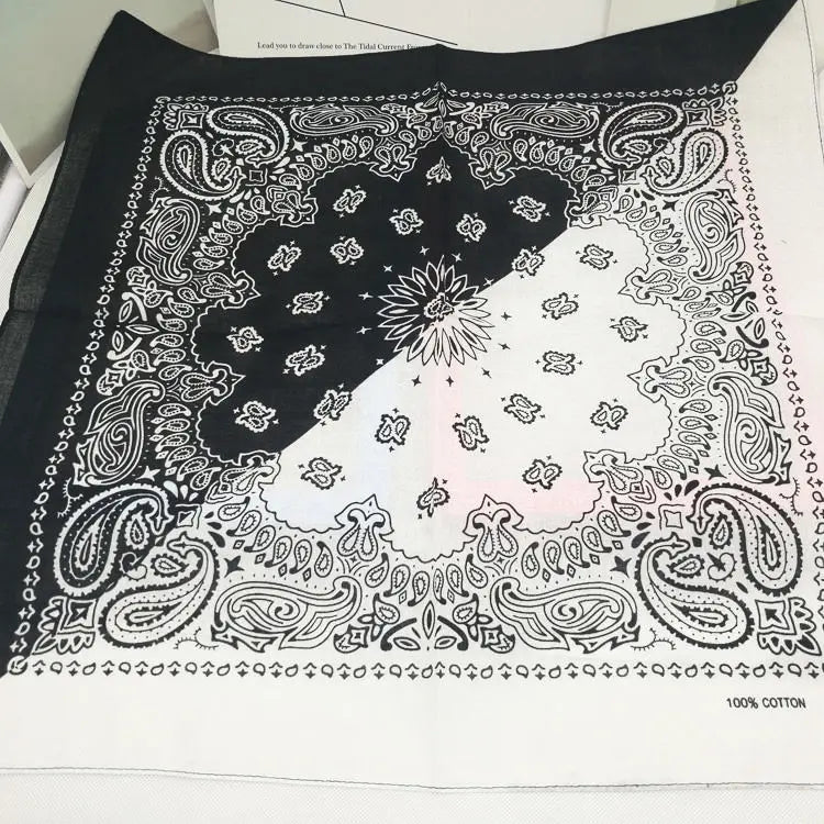 Paisley Bandana 100% Cotton Square Head Scarf 55cm