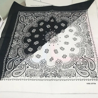 Paisley Bandana 100% Cotton Square Head Scarf 55cm