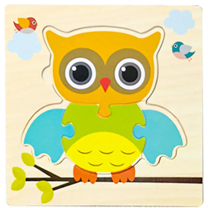 Baby Wooden 3D Puzzle Animal Tangram Learning Toy