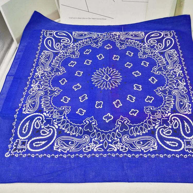 Paisley Bandana 100% Cotton Square Head Scarf 55cm