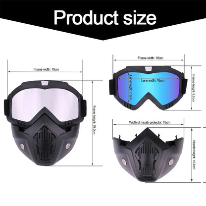 Motorcycle Goggles – Adjustable Off-Road Dirt Bike Protective Glasses