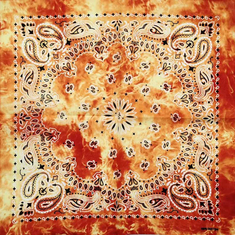 Paisley Bandana 100% Cotton Square Head Scarf 55cm