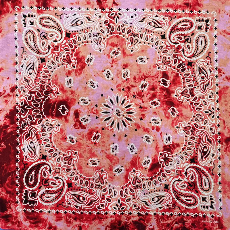 Paisley Bandana 100% Cotton Square Head Scarf 55cm
