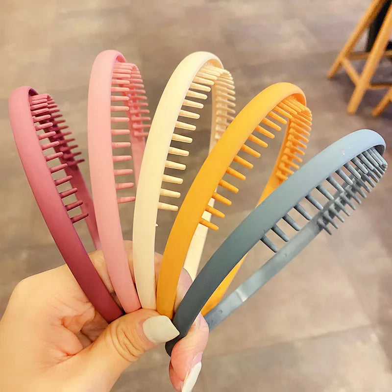 Women Hair Headband Matte Toothed Hair Hoop Fashion Accessory