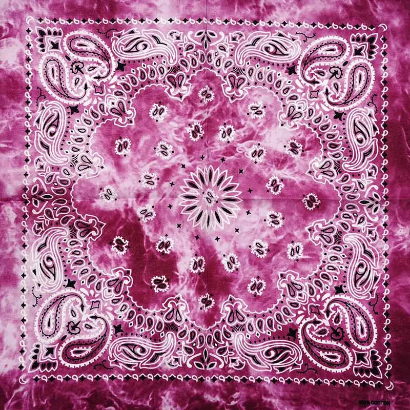 Paisley Bandana 100% Cotton Square Head Scarf 55cm