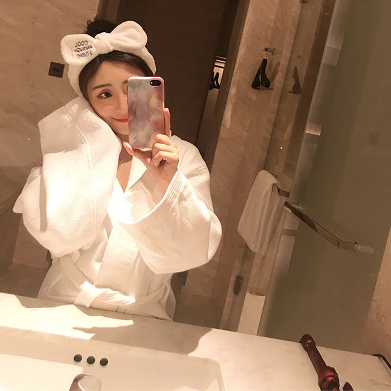 Coral Fleece Bow Animal Ears Wash Face Headband