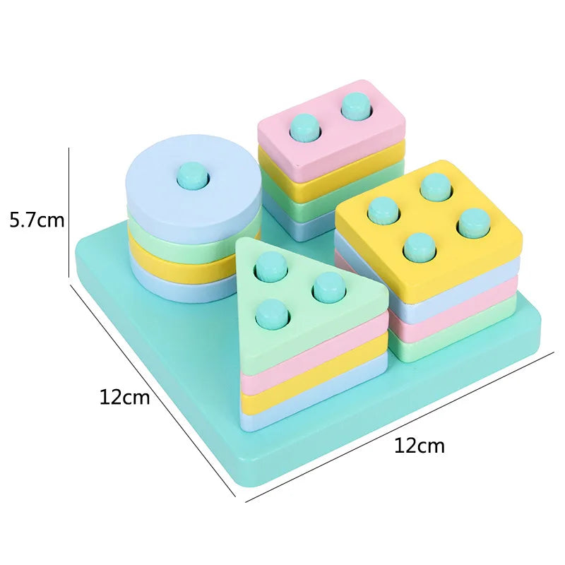 Montessori Wooden 3D Puzzle Toy for Early Learning