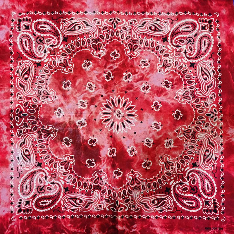 Paisley Bandana 100% Cotton Square Head Scarf 55cm