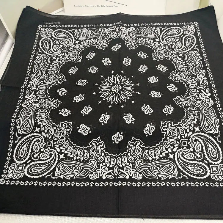 Paisley Bandana 100% Cotton Square Head Scarf 55cm