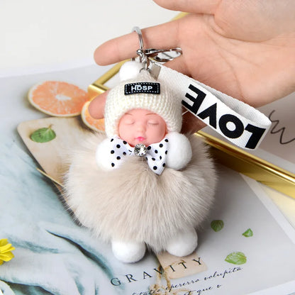 A charming plush accessory for handbags, school bags, wallets, car keys, and everyday gifting.