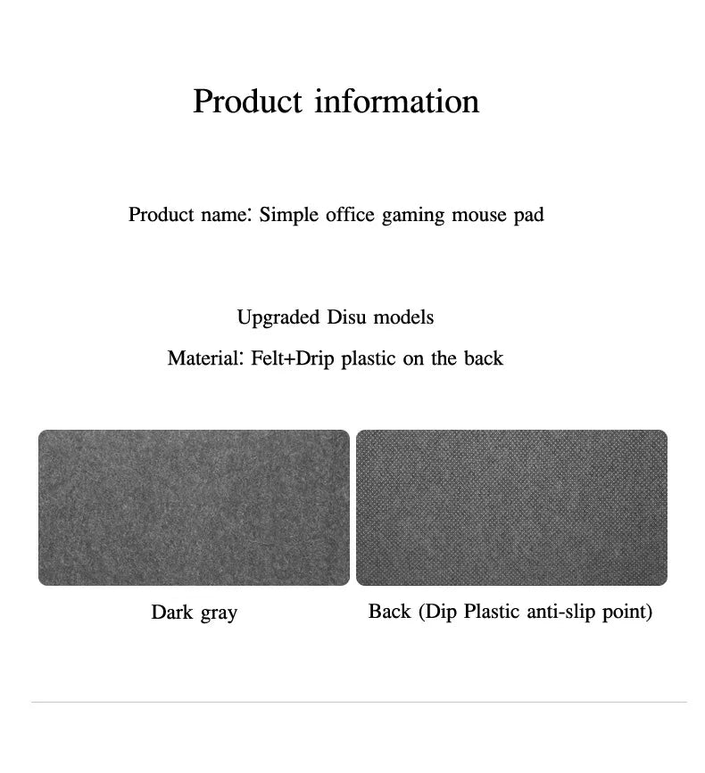 XXL Large Wool Felt Gaming Mouse Pad – Non-Slip Desk Mat for Keyboard & Laptop