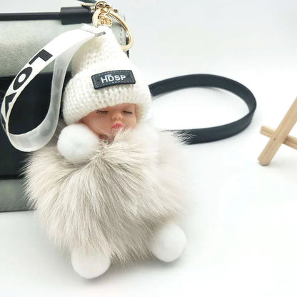 A charming plush accessory for handbags, school bags, wallets, car keys, and everyday gifting.