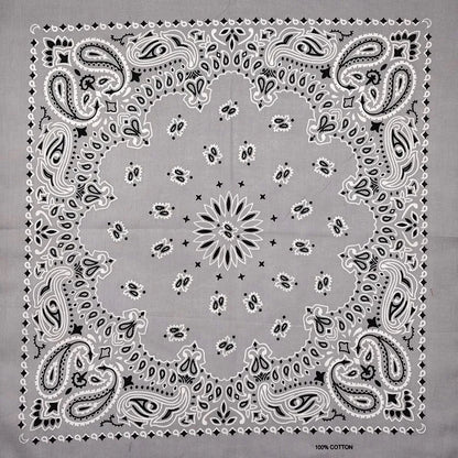 Paisley Bandana 100% Cotton Square Head Scarf 55cm