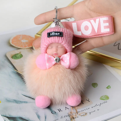 A charming plush accessory for handbags, school bags, wallets, car keys, and everyday gifting.