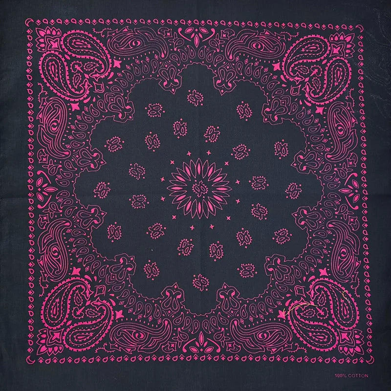 Paisley Bandana 100% Cotton Square Head Scarf 55cm