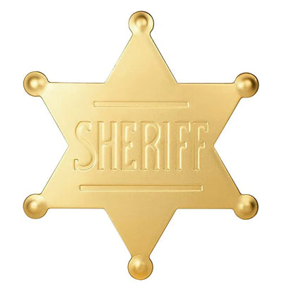 Sheriff Badge Brooch Metal Deputy Star Costume Pin