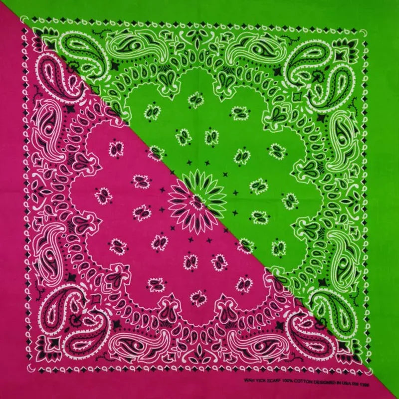 Paisley Bandana 100% Cotton Square Head Scarf 55cm