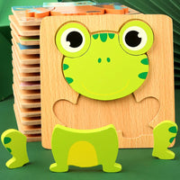 Wooden Animal Puzzle 3D Montessori Educational Toy