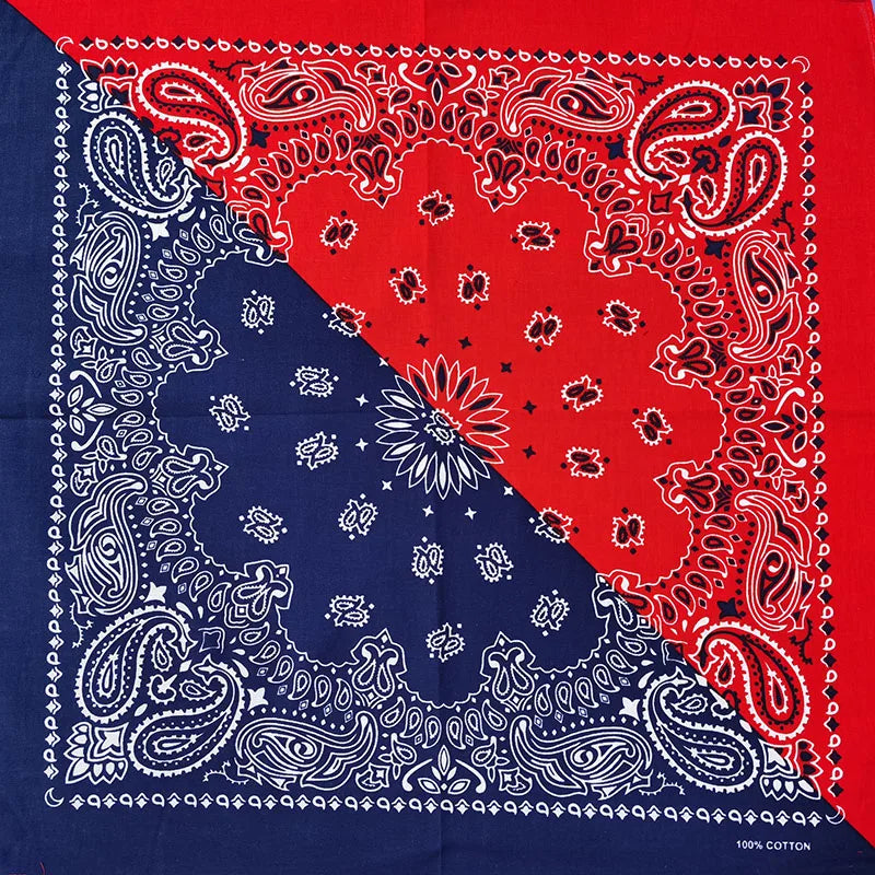 Paisley Bandana 100% Cotton Square Head Scarf 55cm