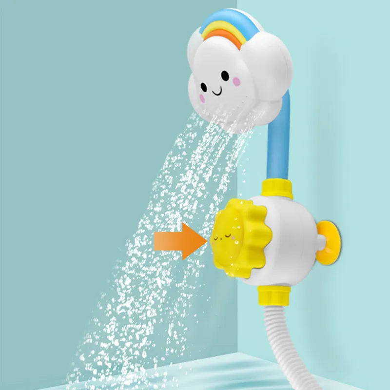 Baby Bath Water Spray Cloud Toy with Faucet Shower