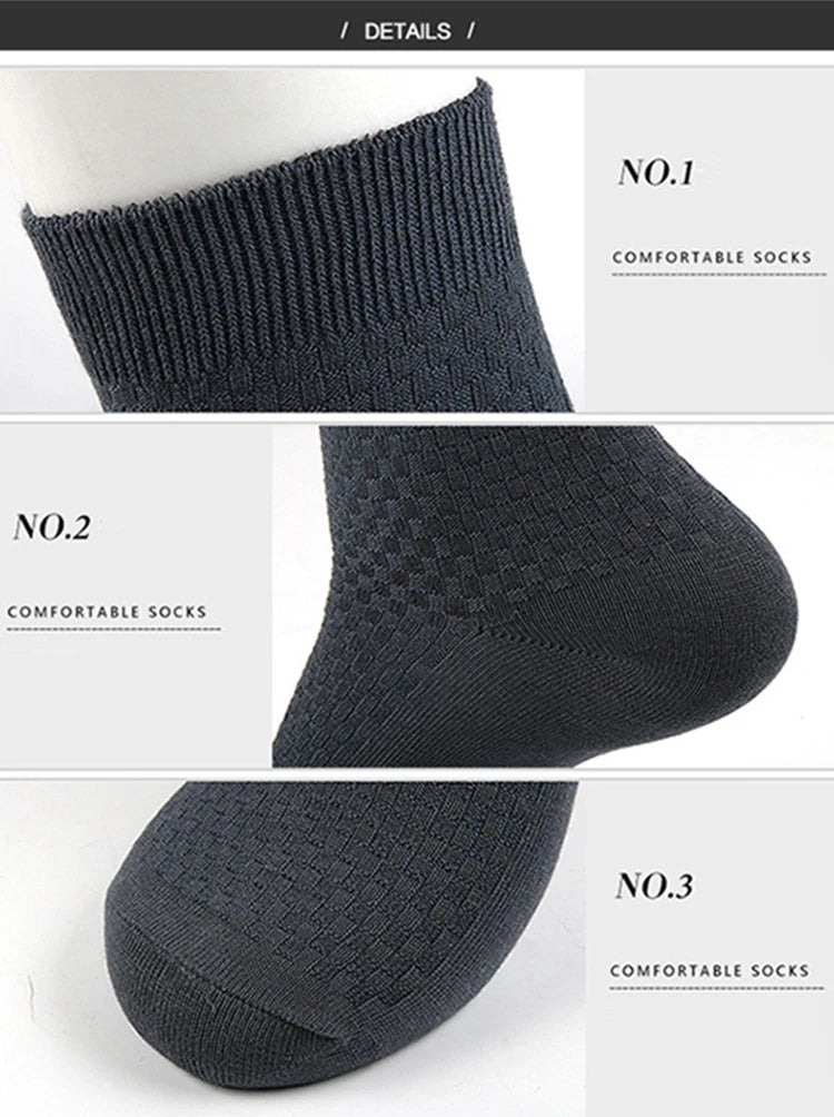 Men's Bamboo Fiber Socks Compression Business Crew Socks