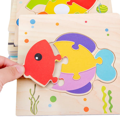 Baby Wooden 3D Puzzle Animal Tangram Learning Toy